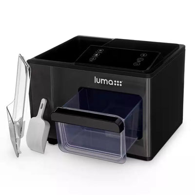 Luma 15 In. Nugget Countertop Ice Maker, 44 Lbs. in 24 Hours, Black Stainless Steel Ice Machine | Fridge.com