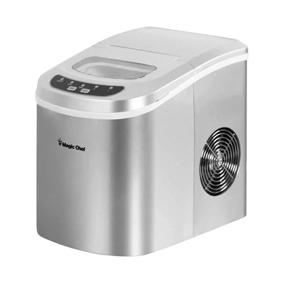 Magic Chef Brand - New Model MCIM22SV 27 Lb. Capacity Portable Ice Maker (Silver) Bullet Ice Cubes | Fridge.com