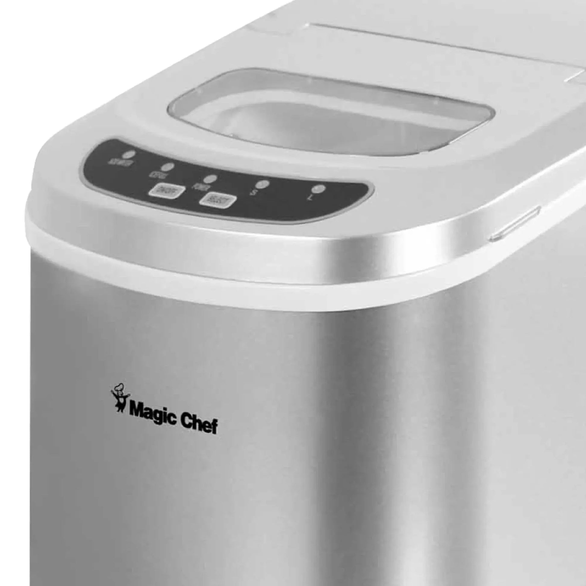 Magic Chef Brand - New Model MCIM22SV 27 Lb. Capacity Portable Ice Maker (Silver) Bullet Ice Cubes | Fridge.com