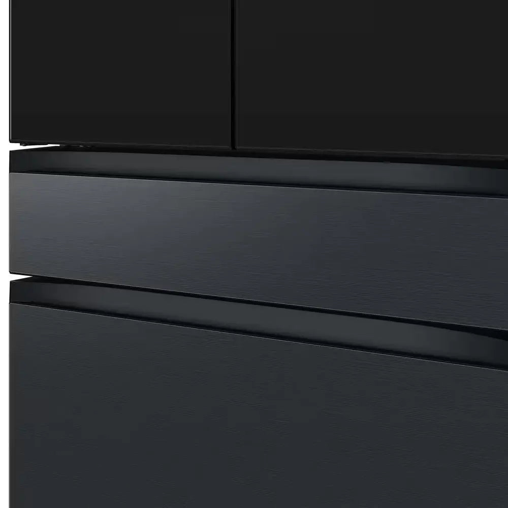 Bespoke 23 Cu. Ft. 4-Door French Door Smart Refrigerator with Family Hub in Charcoal Glass/Matte Black, Counter Depth | Fridge.com