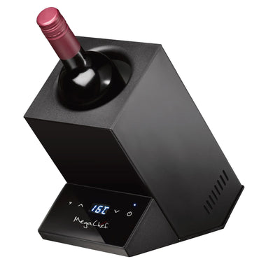 Megachef Electric Wine Chiller with Digital Display in Black | Fridge.com