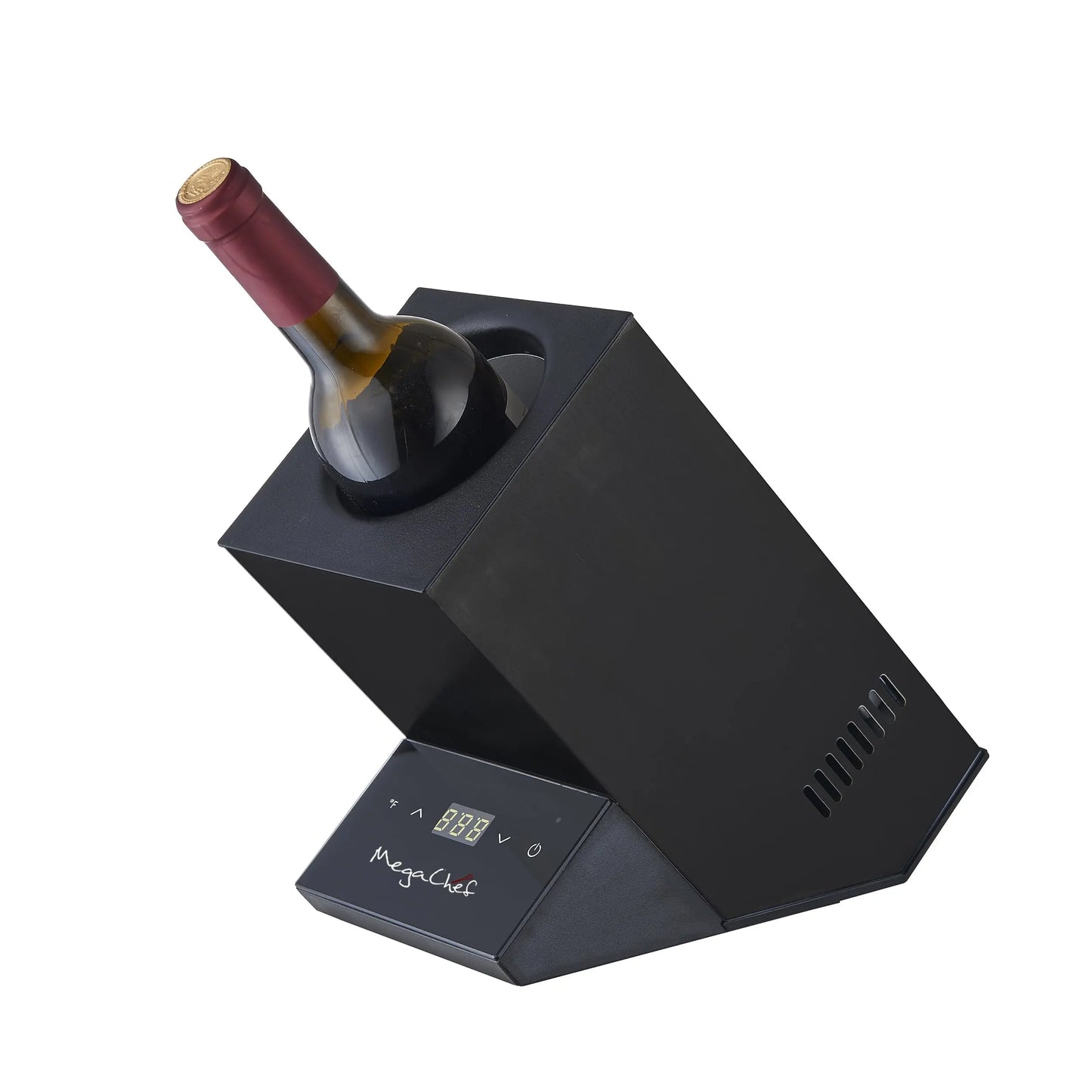 Megachef Electric Wine Chiller with Digital Display in Black | Fridge.com