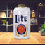 Miller Lite 8 Can Portable Mini Fridge 12V DC 110V AC 5.4L Cooler, White | Fridge.com