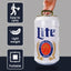 Miller Lite 8 Can Portable Mini Fridge 12V DC 110V AC 5.4L Cooler, White | Fridge.com