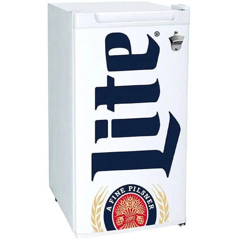 Miller Lite 90 Litre Compact Fridge with Bottle Opener Mini Fridge | Fridge.com