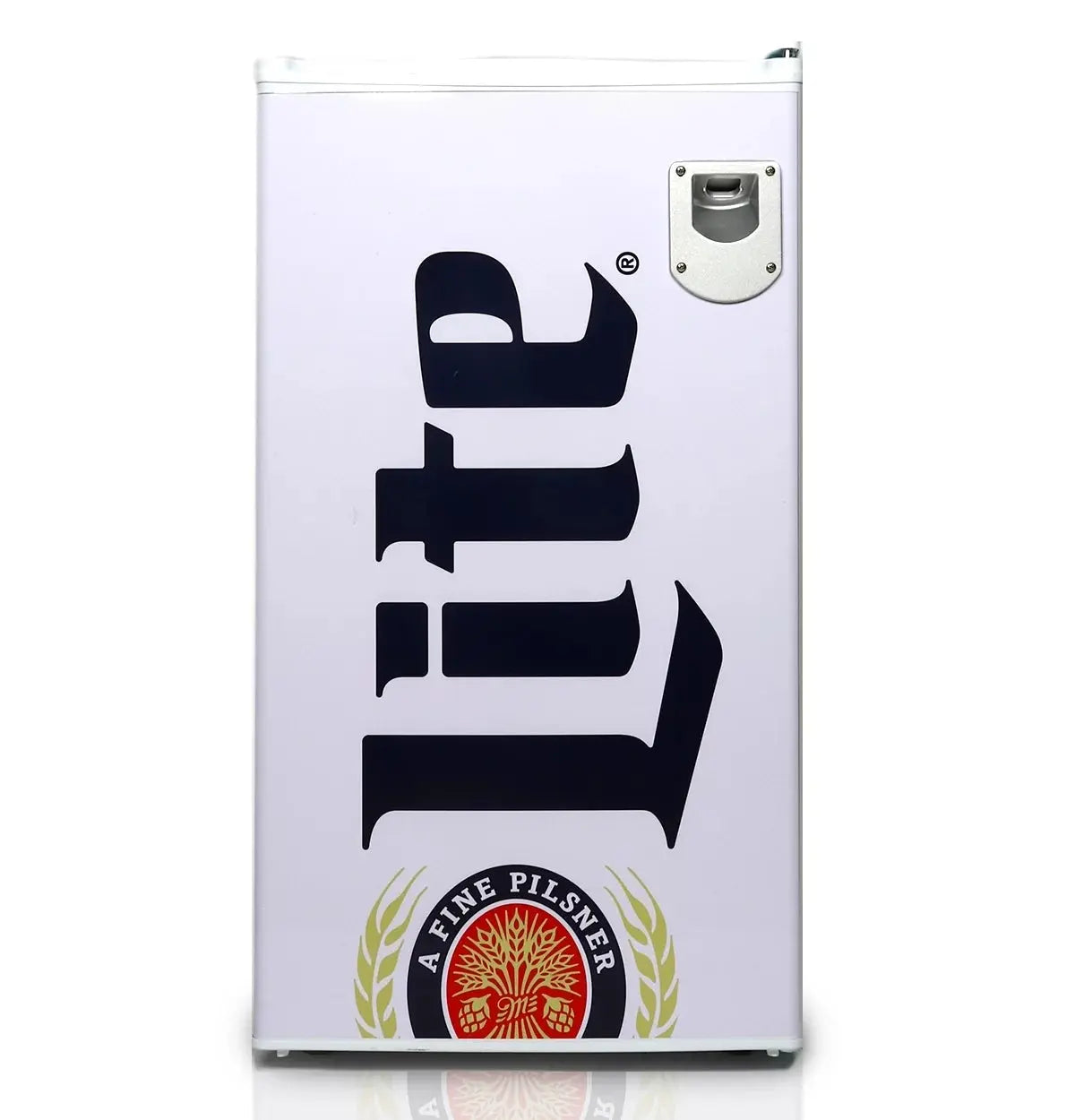 Miller Lite 90 Litre Compact Fridge with Bottle Opener Mini Fridge | Fridge.com