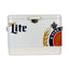 Miller Lite Ice Chest Beverage Cooler with Bottle Opener, 51L (54 QT), 85 Can Steel-Belted Portable Cooler, White and Blue, for Camping, Beach, RV, Bbqs, Tailgating, Fishing | Fridge.com