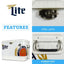 Miller Lite Ice Chest Beverage Cooler with Bottle Opener, 51L (54 QT), 85 Can Steel-Belted Portable Cooler, White and Blue, for Camping, Beach, RV, Bbqs, Tailgating, Fishing | Fridge.com