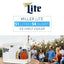 Miller Lite Ice Chest Beverage Cooler with Bottle Opener, 51L (54 QT), 85 Can Steel-Belted Portable Cooler, White and Blue, for Camping, Beach, RV, Bbqs, Tailgating, Fishing | Fridge.com