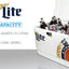 Miller Lite Ice Chest Beverage Cooler with Bottle Opener, 51L (54 QT), 85 Can Steel-Belted Portable Cooler, White and Blue, for Camping, Beach, RV, Bbqs, Tailgating, Fishing | Fridge.com