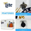 Miller Lite Ice Chest Beverage Cooler with Bottle Opener, 51L (54 QT), 85 Can Steel-Belted Portable Cooler, White and Blue, for Camping, Beach, RV, Bbqs, Tailgating, Fishing | Fridge.com