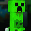 Minecraft Green Creeper Body 12 Can Mini Fridge 8L 2 Door Ambient Lighting 25.2" H 9.5" W 9.1" D | Fridge.com