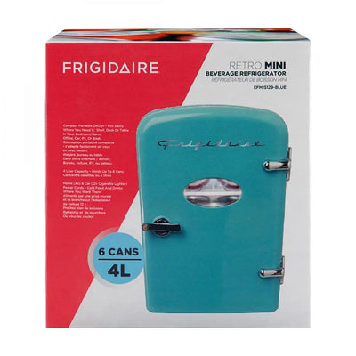 Mini Fridge 6 Can - Portable Retro Beverage, Blue | Frigidaire | Fridge.com