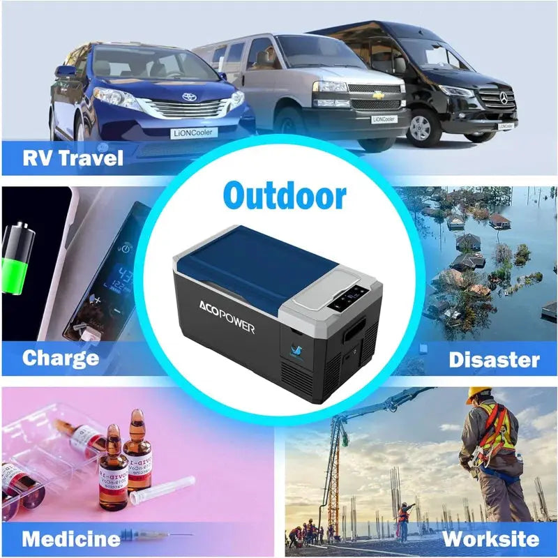 Mini V18 Portable Refrigerator, 19Qt Car Freezer with APP Control,12V,45W Low Noise Cooler for RV | Fridge.com