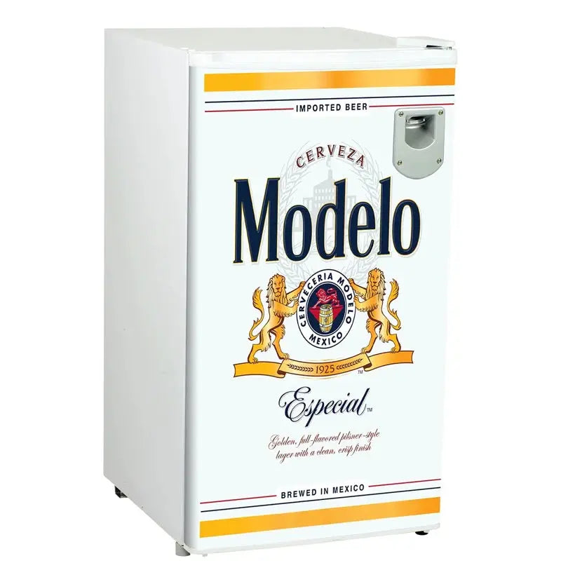 Modelo Compact Fridge with Bottle Opener, 3.2 Cu Ft (90L), White | Fridge.com