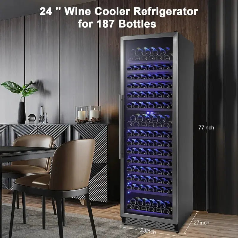 Modernluxe 23'' 187 Bottle and 187 Can Dual Zone Wine & Beverage Refrigerator | Fridge.com