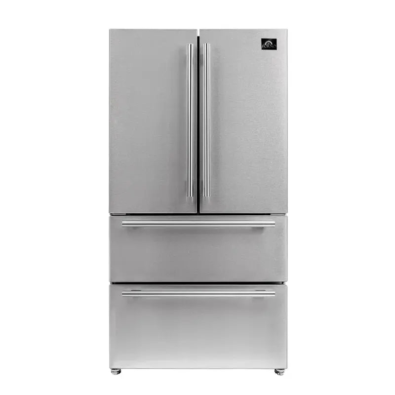 Moena 36-Inch French Door Refrigerator in Stainless Steel, 19.2 Cu.Ft. Capacity with Ice Maker | Fridge.com