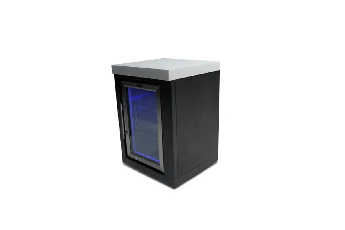 Mont Alpi Black Stainless Steel Fridge Cabinet Module + 2.7 Cubic Ft, Compact Refrigerator | Fridge.com