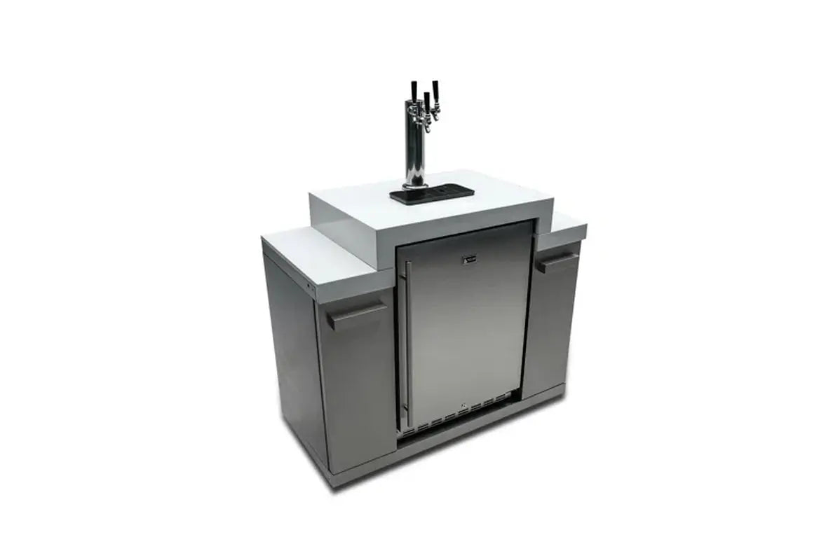 Mont Alpi Stainless Steel Outdoor Triple Beer Tap Kegerator Refrigerator with Thermostat | Fridge.com