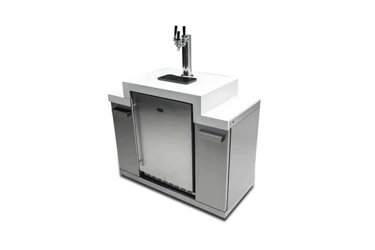 Mont Alpi Stainless Steel Outdoor Triple Beer Tap Kegerator Refrigerator with Thermostat | Fridge.com