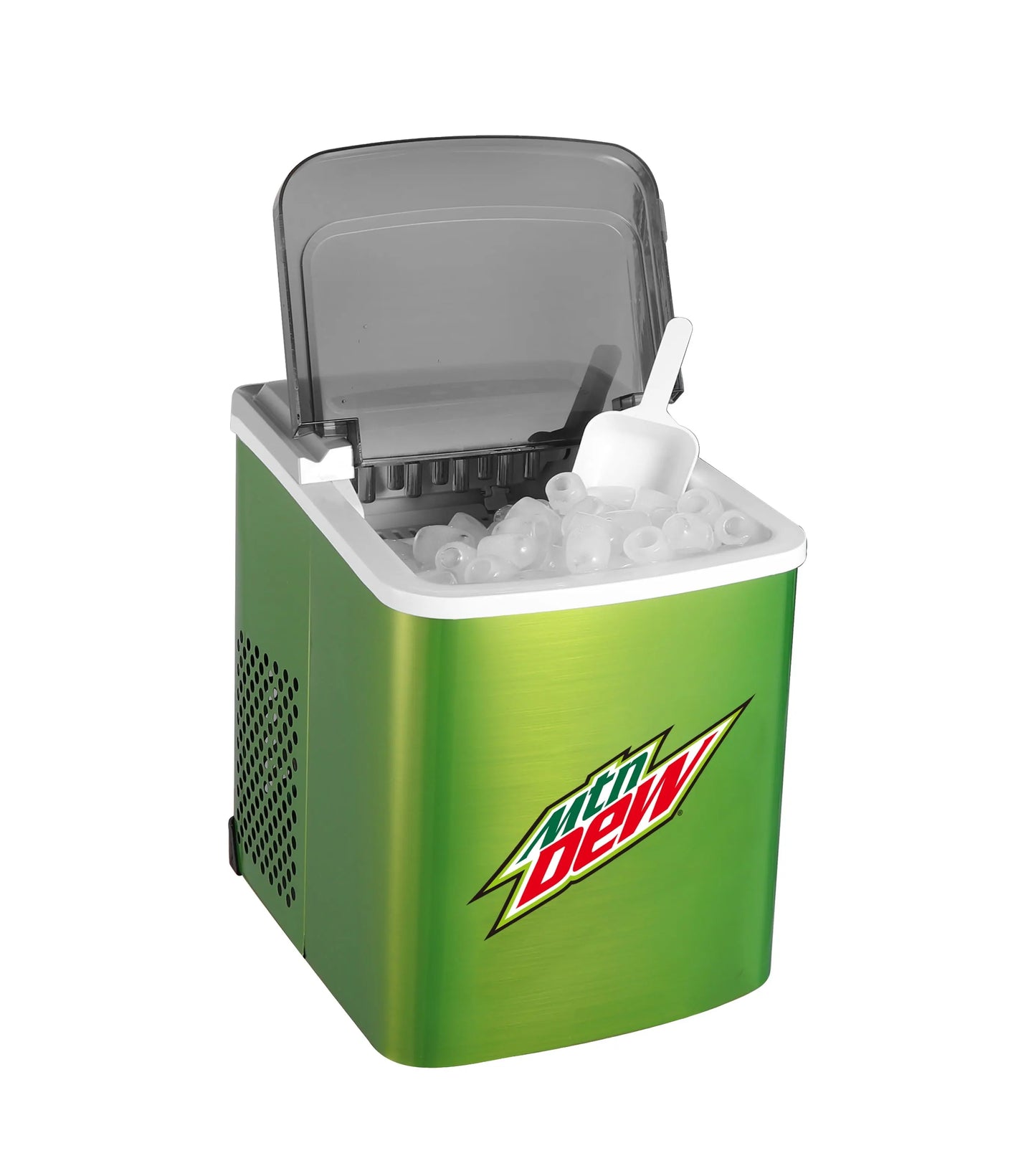 Mountain Dew 26 Lbs. Stainless Steel Ice Maker - Green with Various Ice Types | Fridge.com