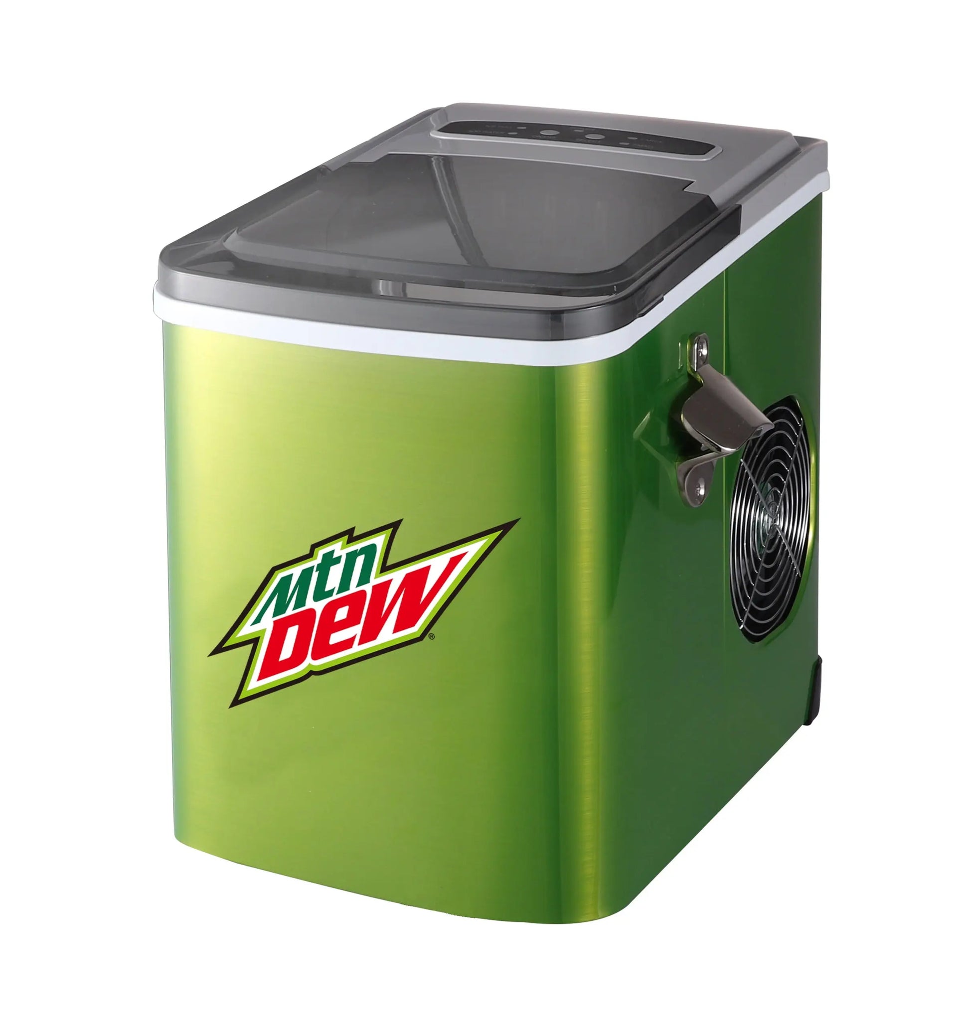 Mountain Dew 26 Lbs. Stainless Steel Ice Maker - Green with Various Ice Types | Fridge.com