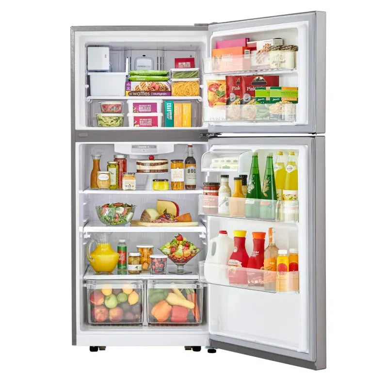 LG 20 Cu. Ft. Top Freezer Refrigerator W/ Multi-Air Flow and Reversible Door in Stainless Steel, ENERGY STAR, 30" | Fridge.com