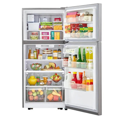 LG 20 Cu. Ft. Top Freezer Refrigerator W/ Multi-Air Flow and Reversible Door in Stainless Steel, ENERGY STAR, 30" | Fridge.com