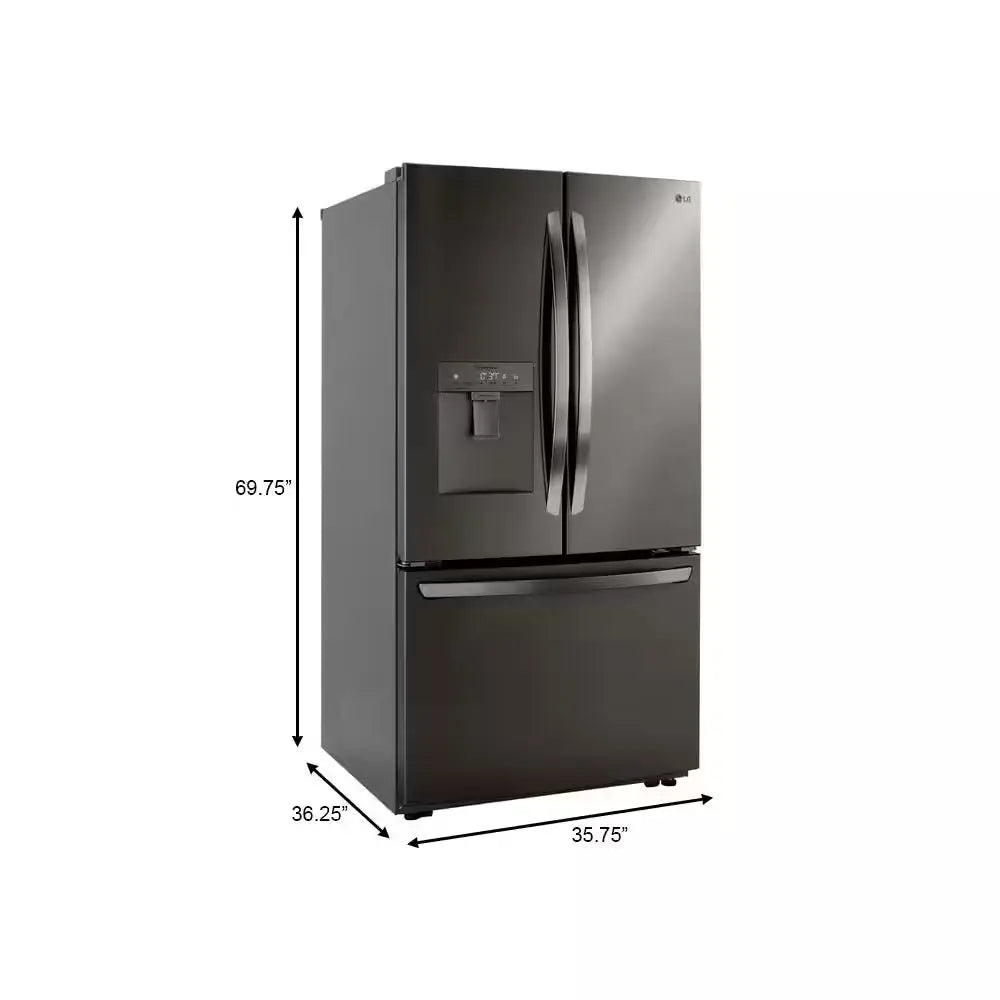 29 Cu. Ft. French Door Refrigerator W/Multi-Air Flow and Smartpull Handle Printproof Black Stainless Steel, ENERGY STAR | Fridge.com