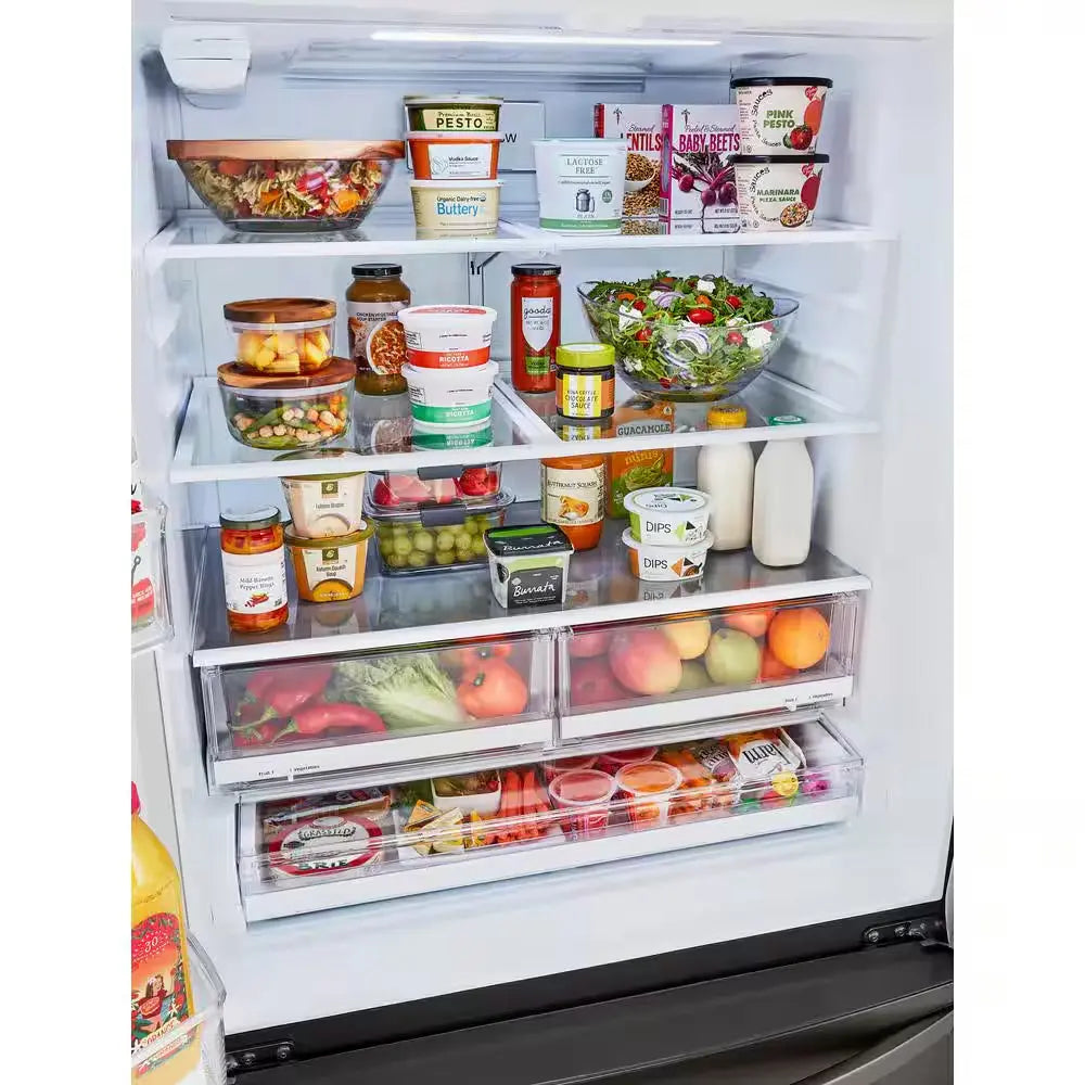 29 Cu. Ft. French Door Refrigerator W/Multi-Air Flow and Smartpull Handle Printproof Black Stainless Steel, ENERGY STAR | Fridge.com