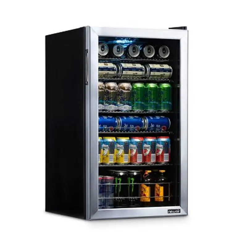 Newair 126-Can Stainless Steel Beverage Cooler | Fridge.com