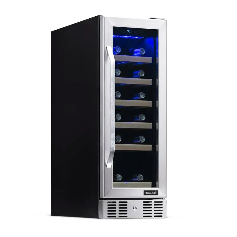 Newair 12" Built-In Single Zone 19 Bottle Compressor Wine Fridge, Stainless Steel | Fridge.com