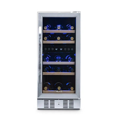 Newair 15 In. 29 Bottle Wine Refrigerator in Stainless Steel | Fridge.com