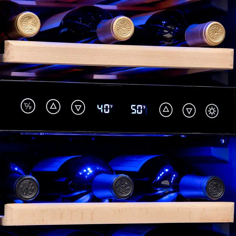 Newair 15 In. 29 Bottle Wine Refrigerator in Stainless Steel | Fridge.com