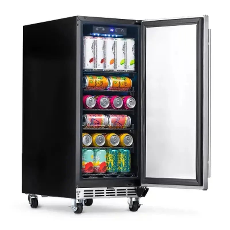 Newair 15" Built-In 90 Can Outdoor Beverage Fridge | Fridge.com