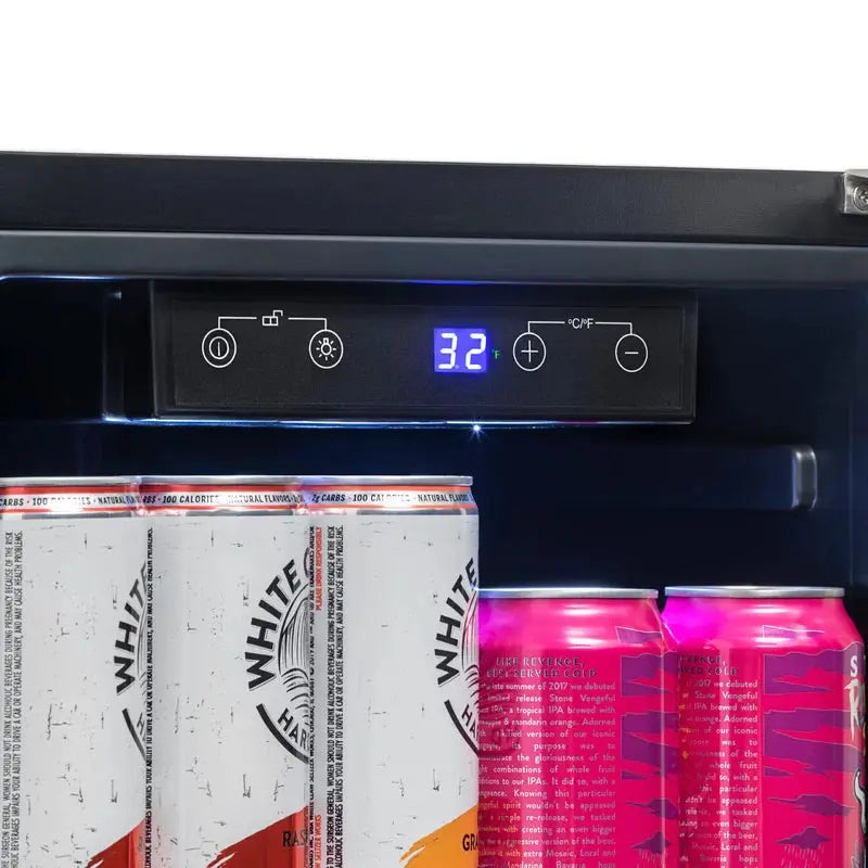 Newair 15" Built-In 90 Can Outdoor Beverage Fridge in Weatherproof Stainless Steel | Fridge.com