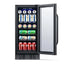 Newair 15" Built-In 96 Can Beverage Fridge in Black Stainless Steel with Precision Temperature | Fridge.com