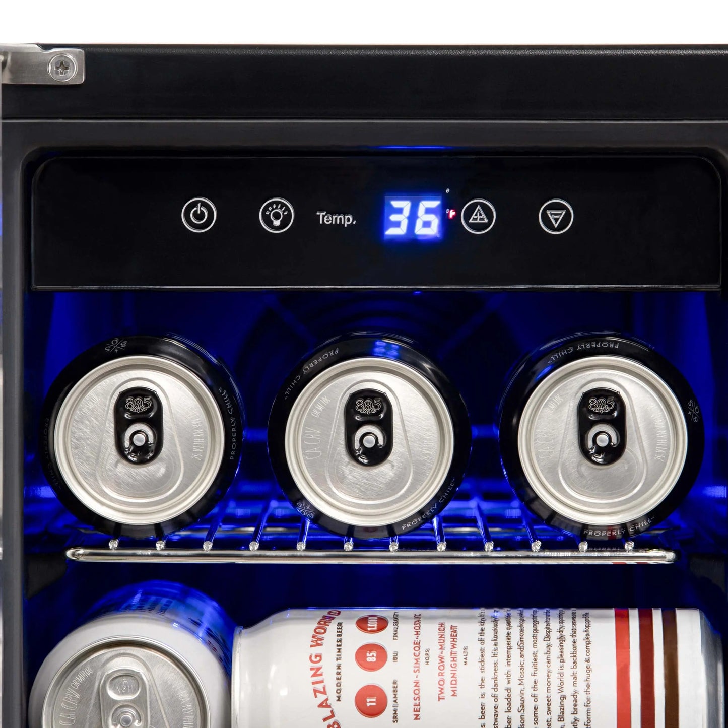 Newair 18 Bottle 58 Can Wine and Beverage Refrigerator Cooler, Built-In Dual Zone Fridge in Stainless Steel for Home, Office or Bar | Fridge.com