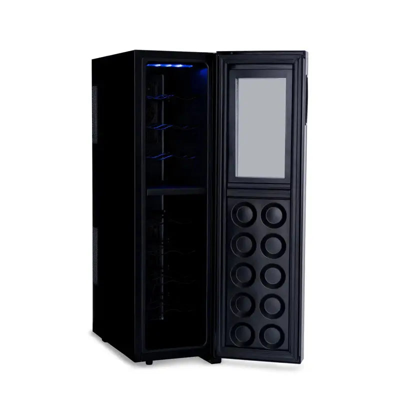 Newair 18 Bottle Freestanding Mirrored Wine Fridge, Dual Temperature Zone, Thermoelectric | Fridge.com