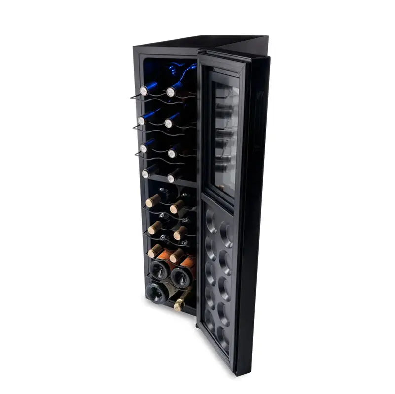 Newair 18 Bottle Freestanding Mirrored Wine Fridge, Dual Temperature Zone, Thermoelectric | Fridge.com