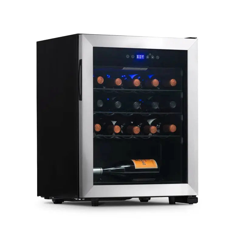 Newair 23 Bottle Single Zone Freestanding Wine Cooler in Stainless Steel | Fridge.com