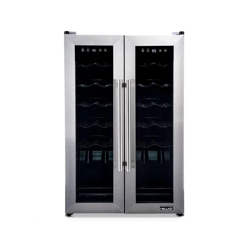 Newair 24 Bottle and 12 Can Dual Zone Freestanding Wine Refrigerator | Fridge.com