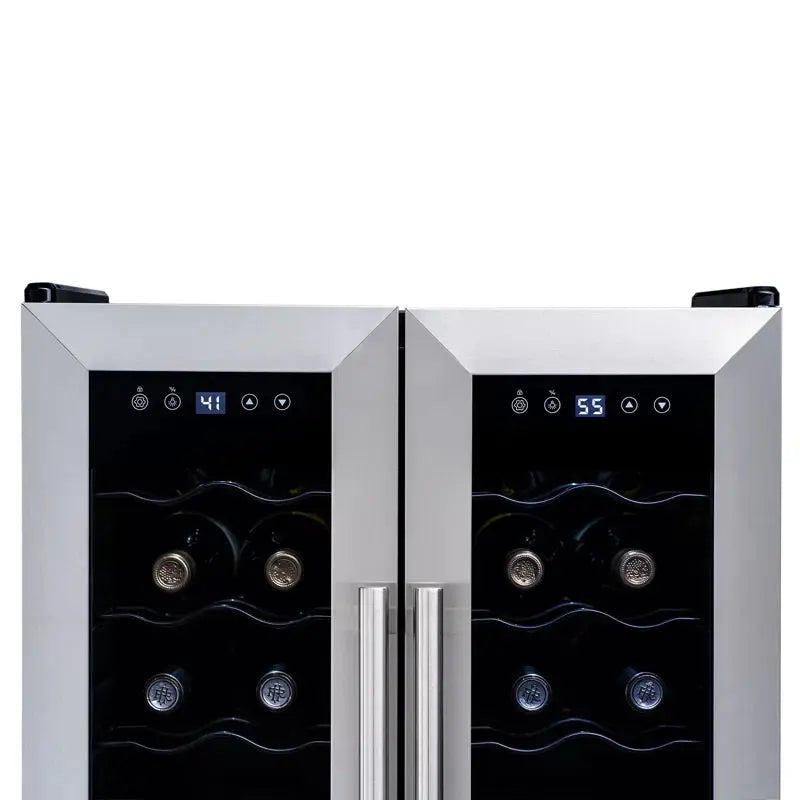 Newair 24 Bottle and 12 Can Dual Zone Freestanding Wine Refrigerator | Fridge.com