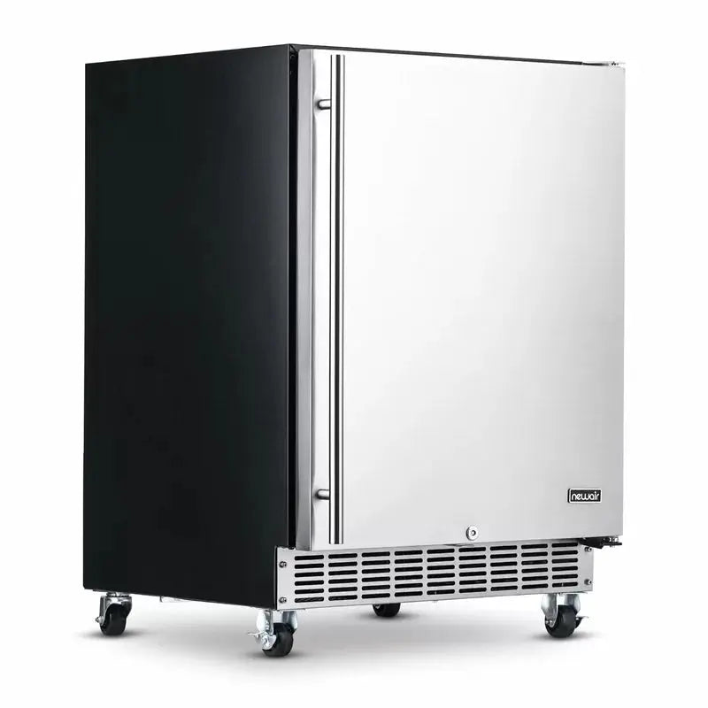 Newair 24" Built-In 160 Can Outdoor Beverage Fridge in Weatherproof Stainless Steel | Fridge.com