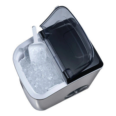 Newair 26 Lbs. Nugget Countertop Ice Maker with Soft Chewable Pebble Ice, Self-Cleaning, Easy-Pour Waterspout, Perfect for Home, Kitchen, Office, Silver Stainless Steel | Fridge.com