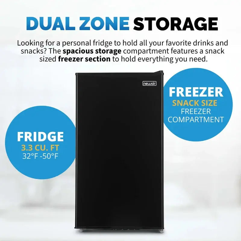 Newair 3.3 Cu. Ft. Compact Mini Refrigerator with Freezer | Fridge.com