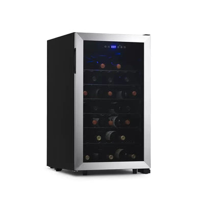 Newair 50 Bottle Freestanding Wine Refrigerator in Stainless Steel with Adjustable Shelves | Fridge.com