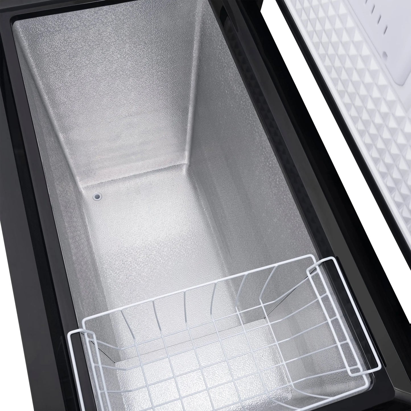 Newair 6.7 Cu. Ft. Compact Chest Freezer in Black, Temperature Control, Fast Freeze Mode, Door Alarm, Wire Basket, Self-Diagnose Program, and LED Lighting | Fridge.com