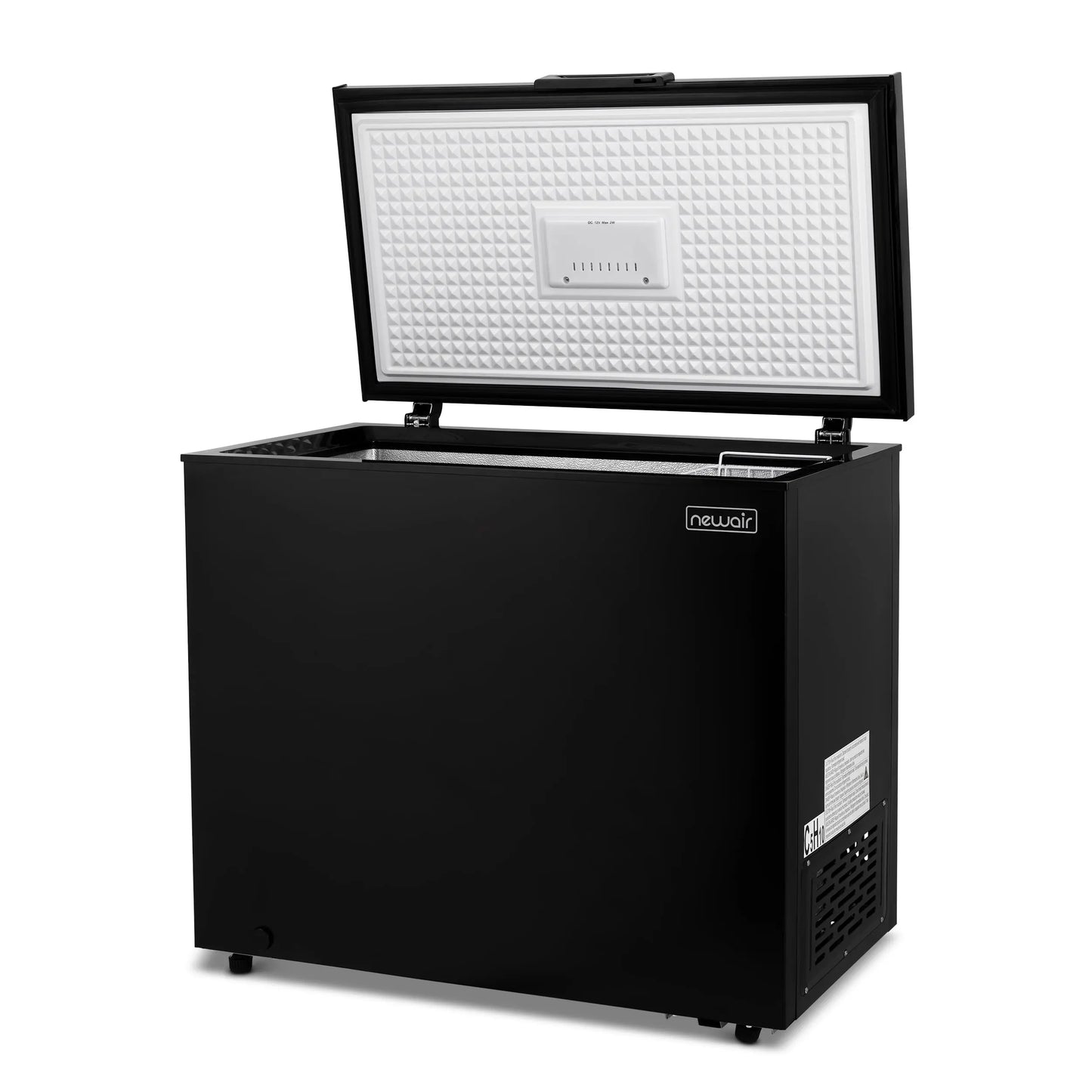 Newair 6.7 Cu. Ft. Compact Chest Freezer in Black, Temperature Control, Fast Freeze Mode, Door Alarm, Wire Basket, Self-Diagnose Program, and LED Lighting | Fridge.com