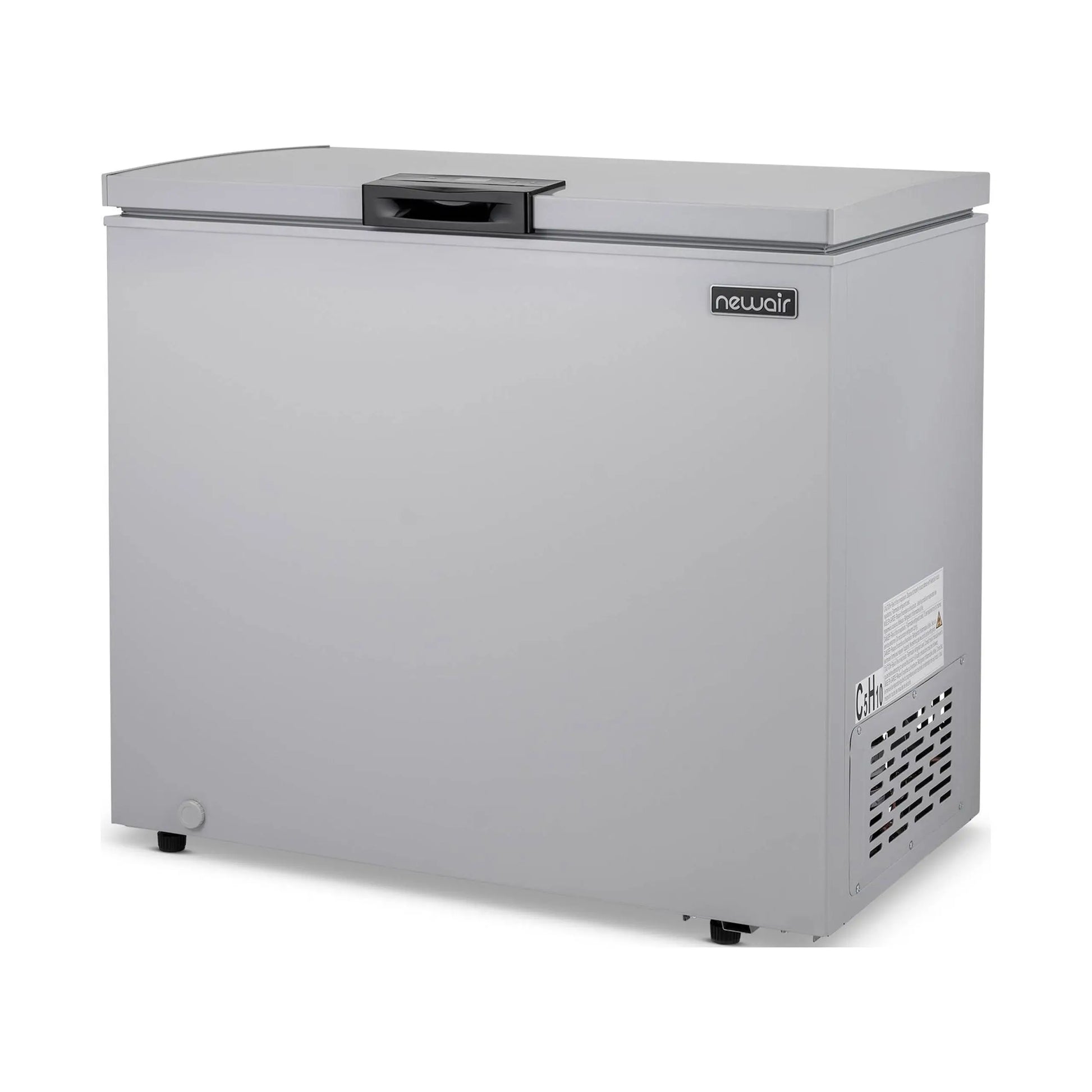 Newair 6.7 Cu. Ft. Compact Chest Freezer in Cool Gray, Temperature Control, Fast Freeze Mode, Door Alarm, Wire Basket, Self-Diagnose Program, and LED Lighting | Fridge.com